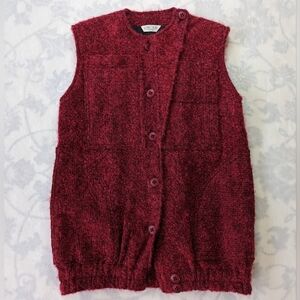 Paddye Mann Pakenham red wool long vest women's